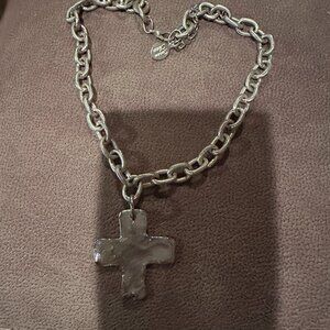 Susan Shaw Cross chain necklace